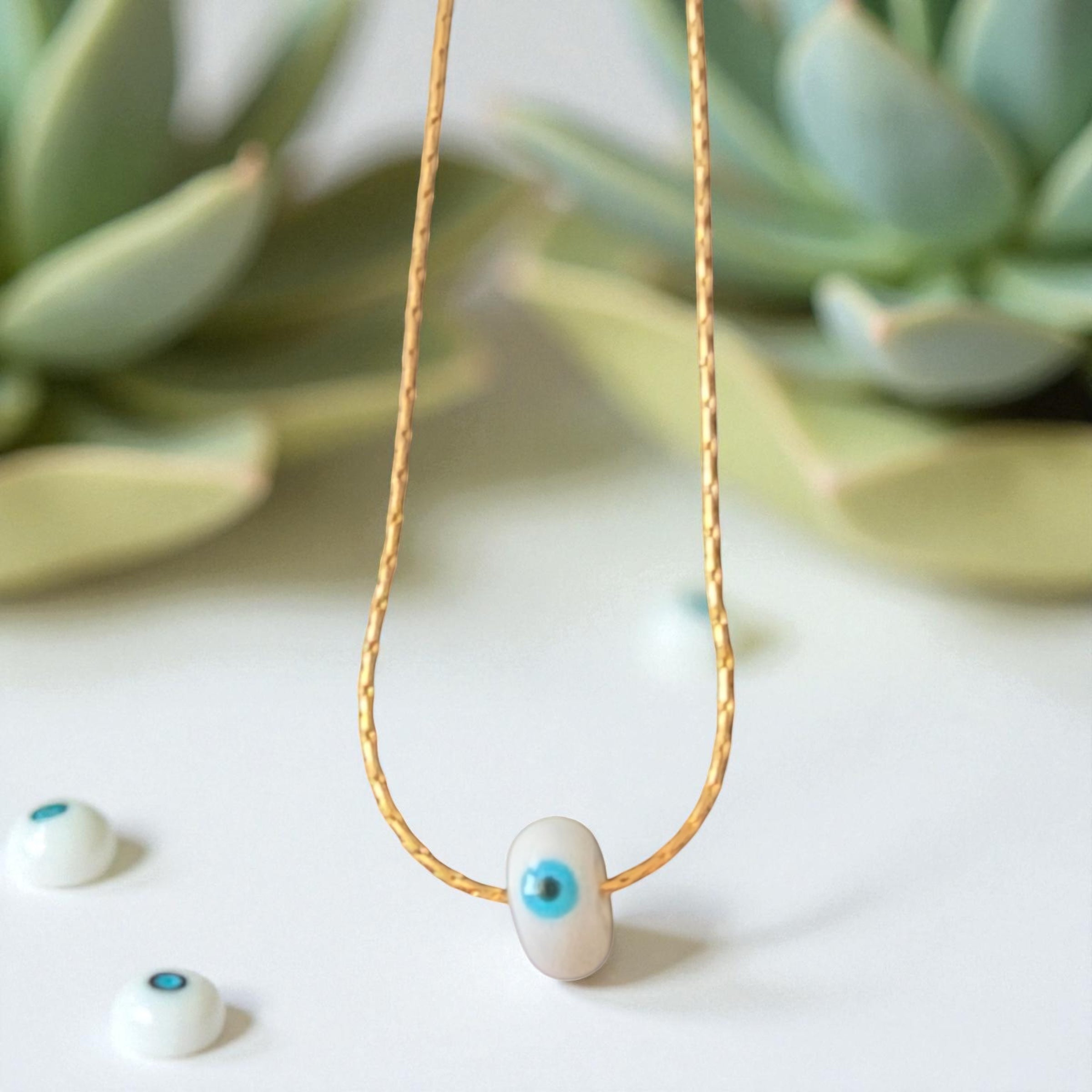 Evil Eye Glass Bead Necklace