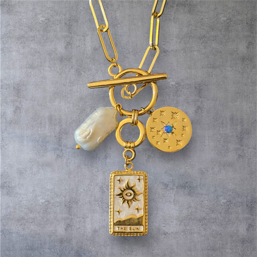 Celestial Gold Charm Necklace