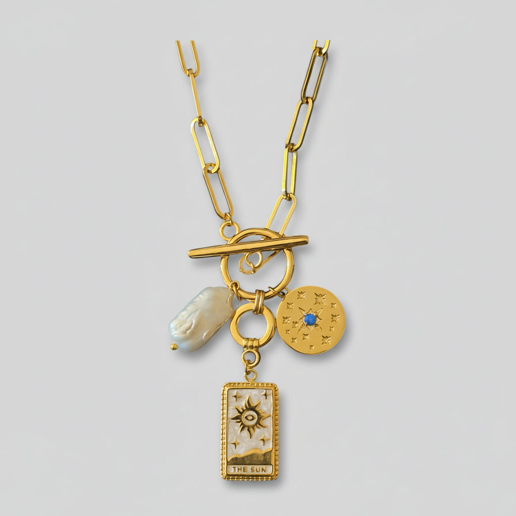 Celestial Gold Charm Necklace