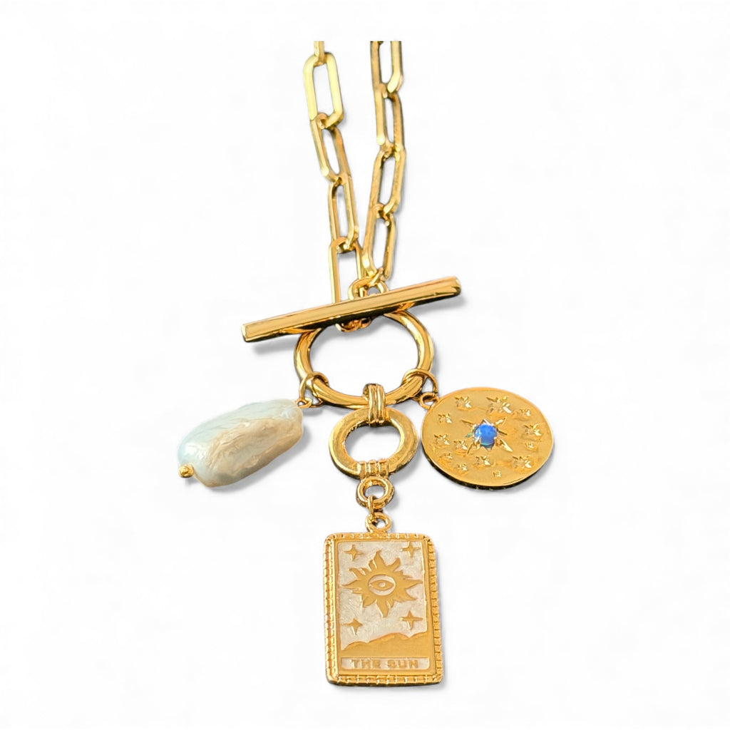 Celestial Gold Charm Necklace