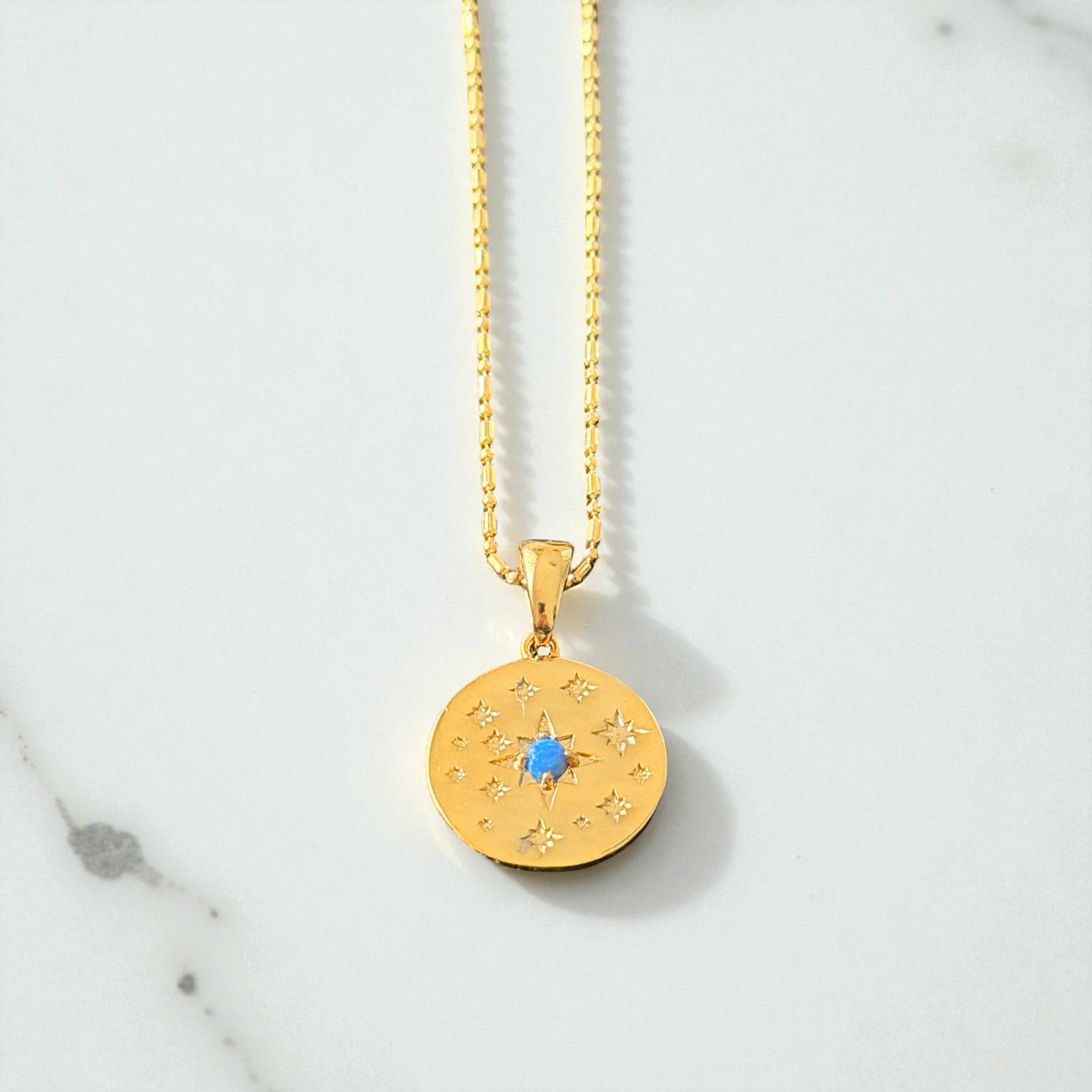 Celestial Blue Star Pendant Necklace
