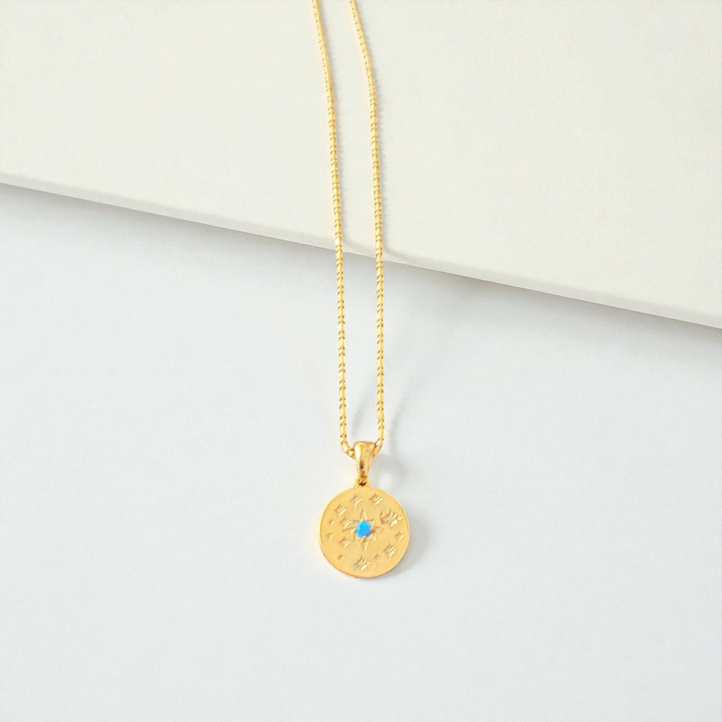 Celestial Blue Star Pendant Necklace