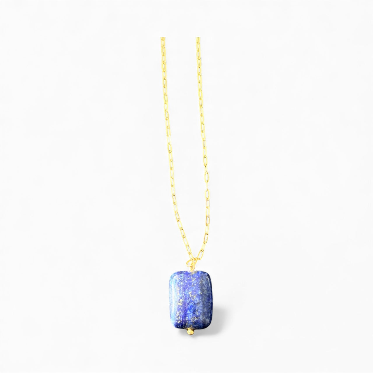Lapis Lazuli Gold Pendant Necklace