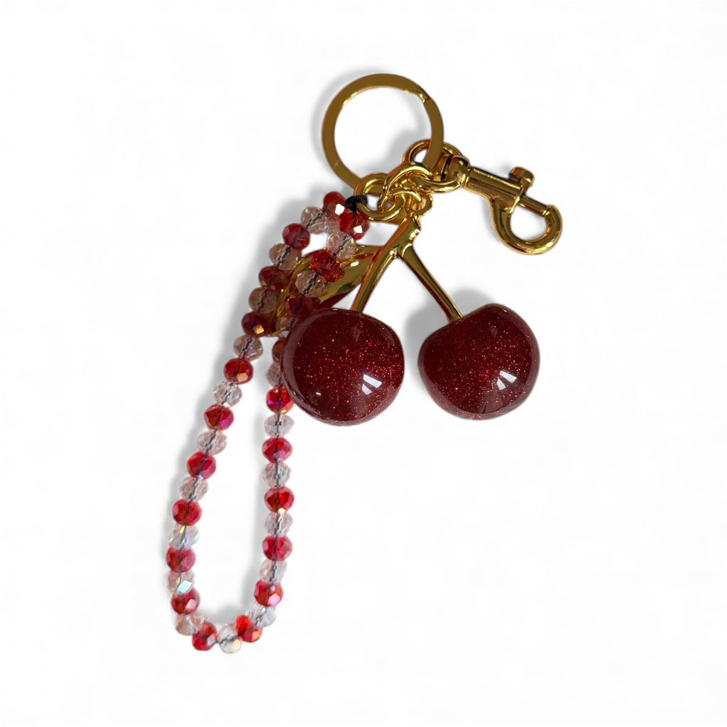 Cherry Crystal Bag Charm
