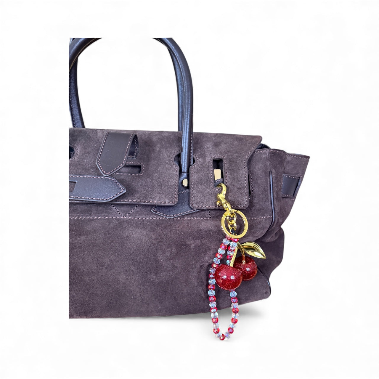 Cherry Crystal Bag Charm