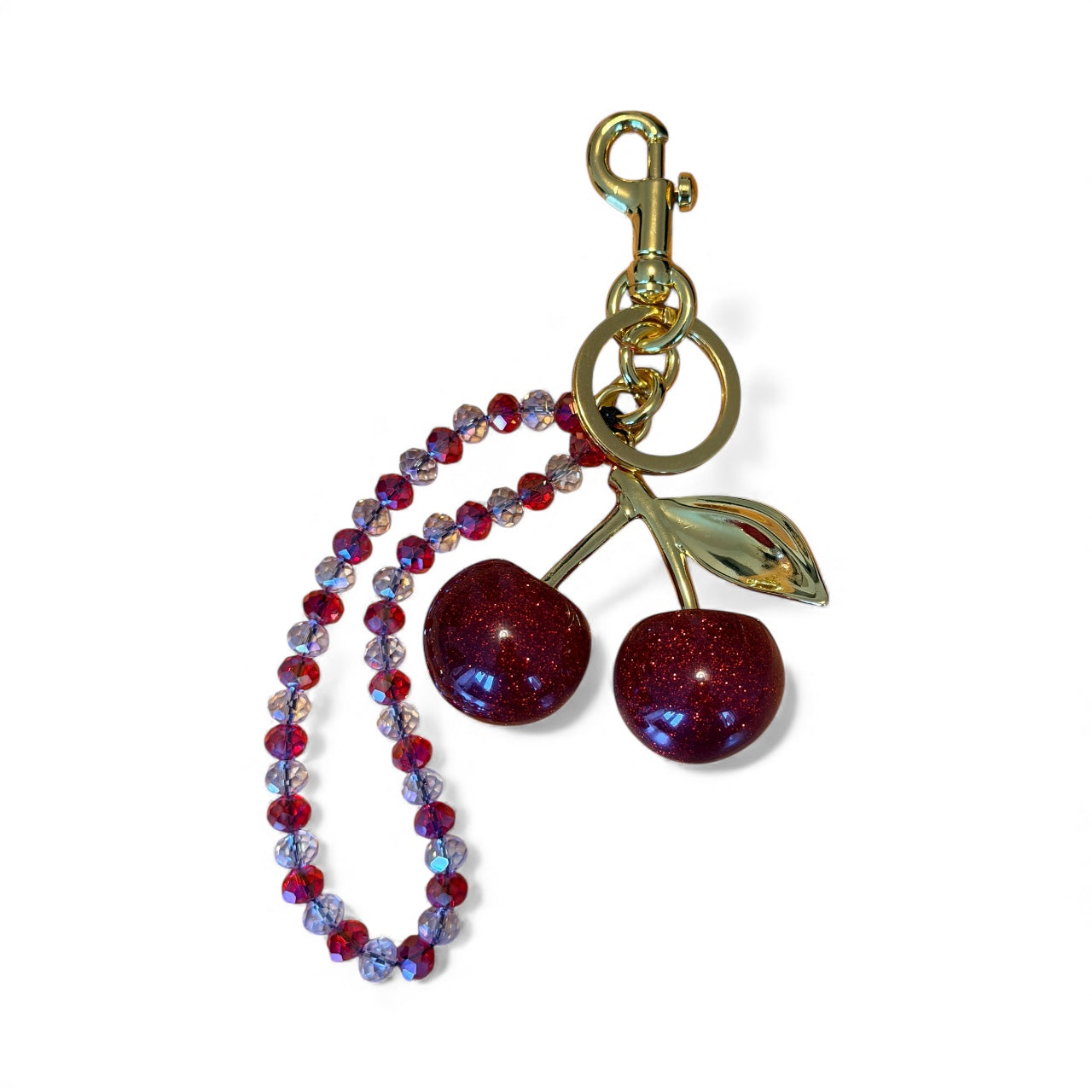 Cherry Crystal Bag Charm