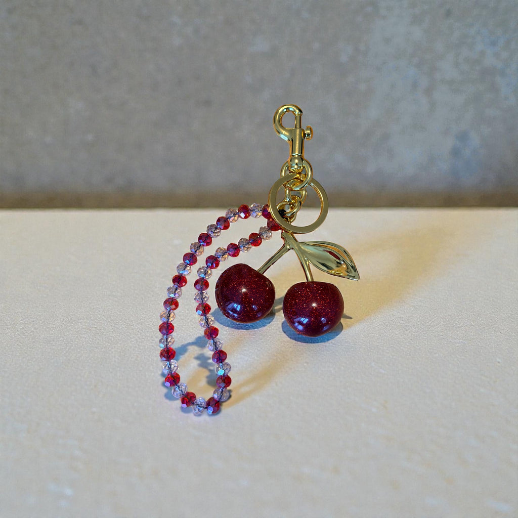 Cherry Crystal Bag Charm