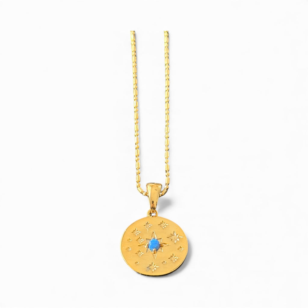Celestial Blue Star Pendant Necklace