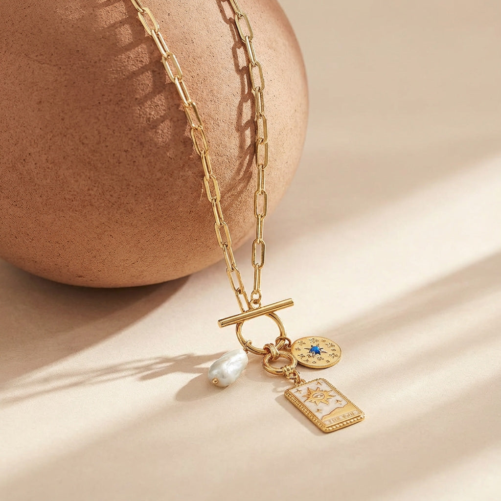 Celestial Gold Charm Necklace